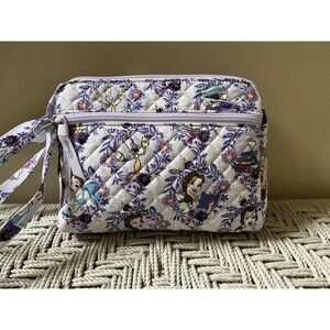 Vera Bradley Disney Triple Compartment Crossbody Belle Floral Bag Purse NET